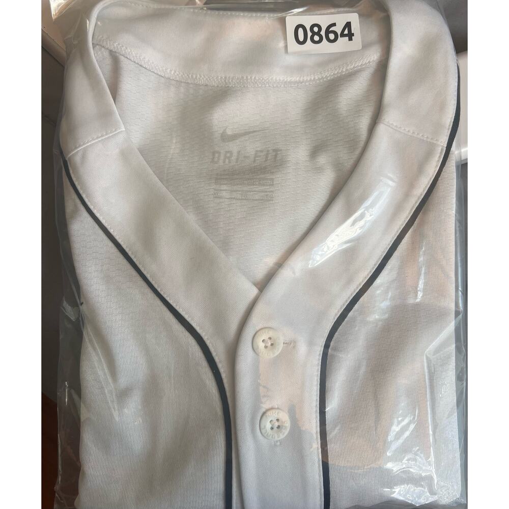 Nike Dri-Fit Golf Mens Button Up White V-neck Size XL - Picture 5 of 5